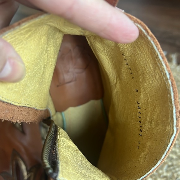 Liberty Black Women’s 9 Ankle Leather Boots Brown Metallic Copper Overlay - Picture 15 of 16